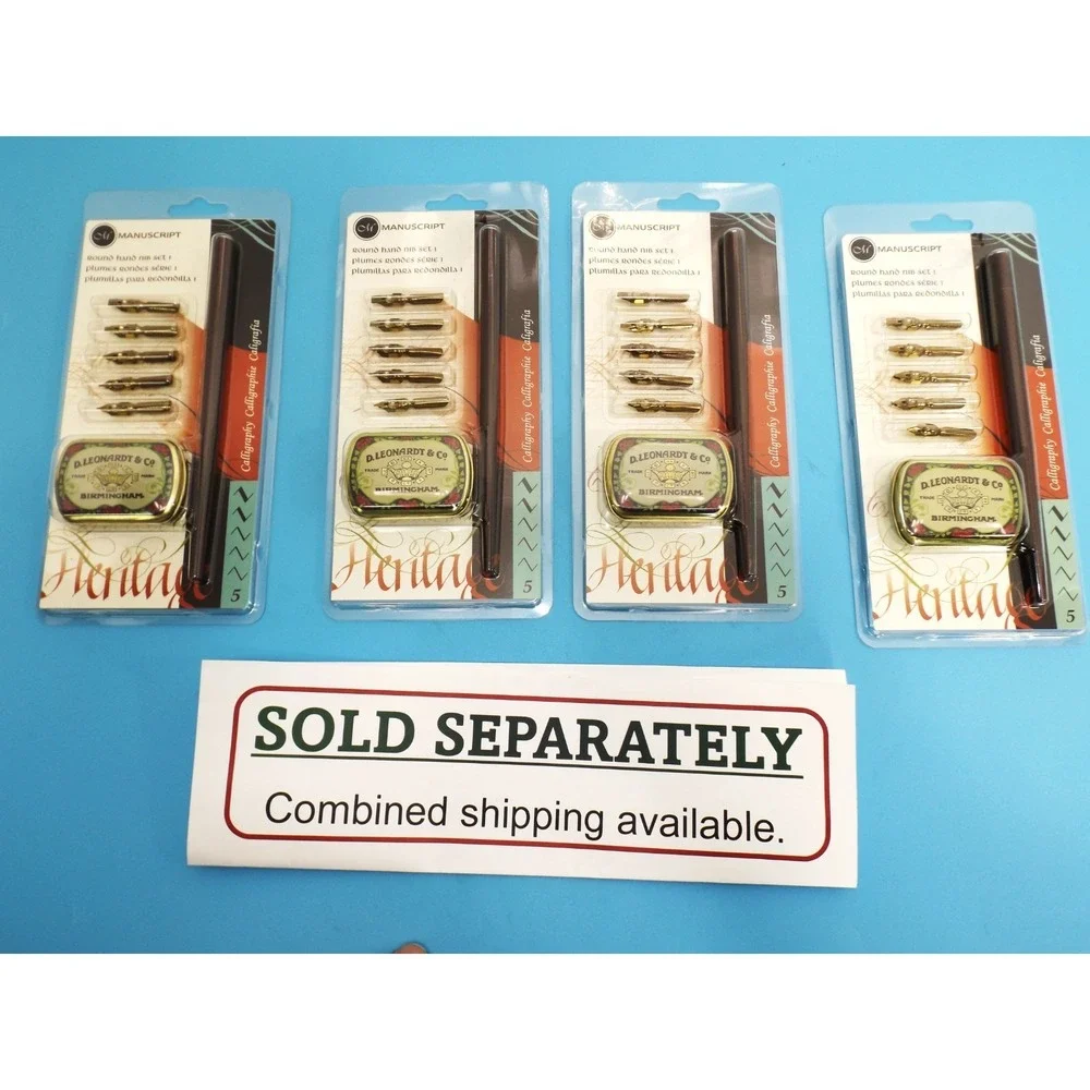 Manuscript ✒️ Calligraphy Pen Round Hand Nib Set 1 *NEW* - 5 nibs !